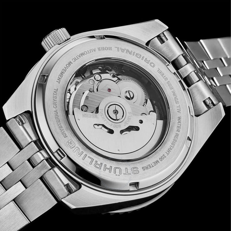 Stuhrling Original Aquadiver Automatic Black Dial Men's Watch M18017 - The Watches Men & Co #4
