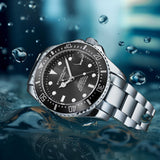 Stuhrling Original Aquadiver Automatic Black Dial Men's Watch M18252 - The Watches Men & Co #5