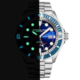 Stuhrling Original Aquadiver Automatic Blue Dial Men's Watch M16746 - The Watches Men & Co #5