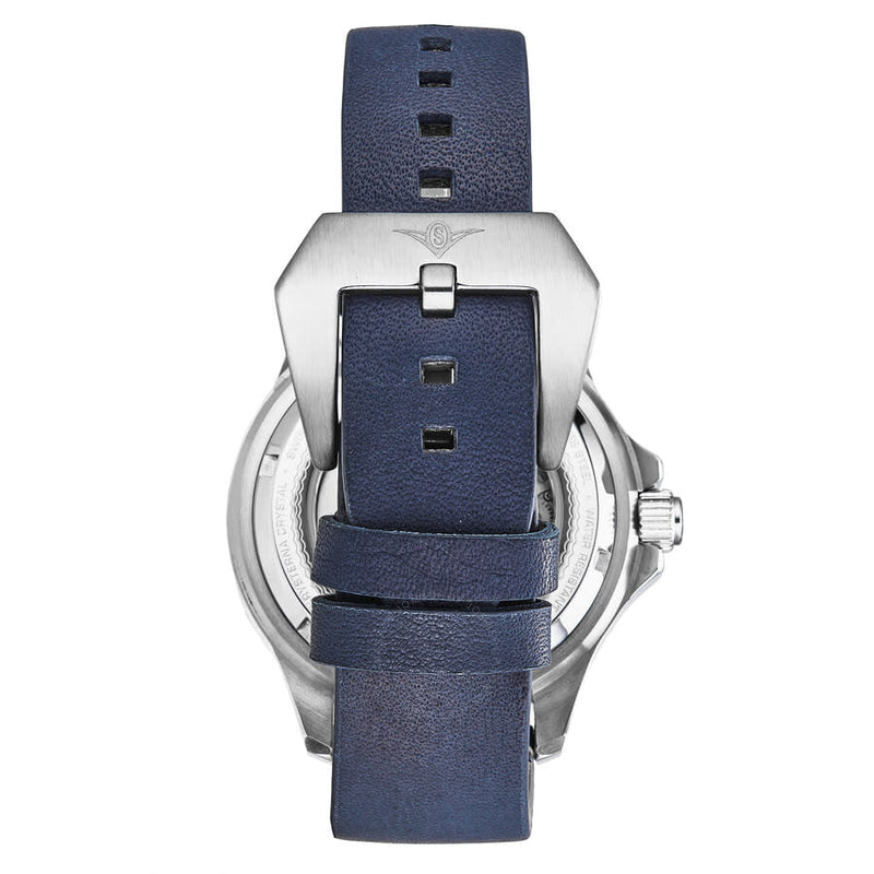 Stuhrling Original Aquadiver Automatic Blue Dial Men's Watch M17183 - The Watches Men & Co #3