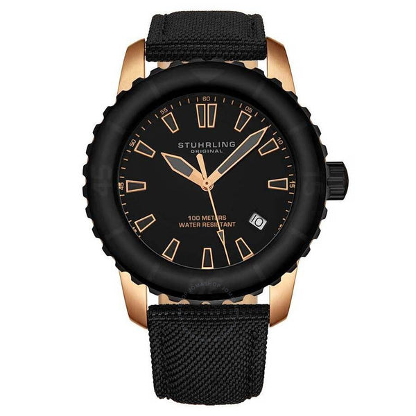 Stuhrling Original Aquadiver Black Dial Men's Watch M15241 - The Watches Men & Co