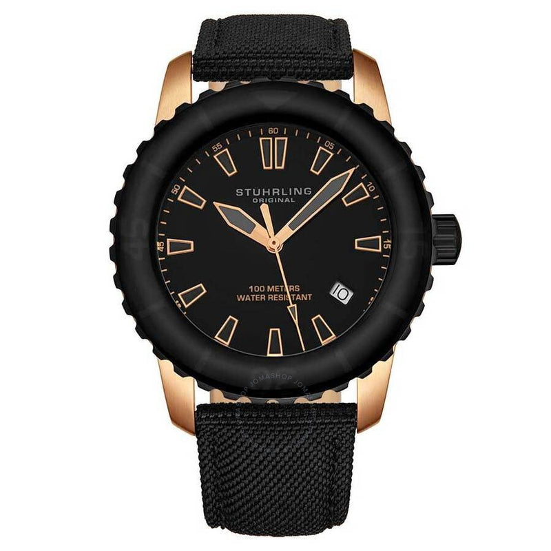Stuhrling Original Aquadiver Black Dial Men's Watch M15241 - The Watches Men & Co