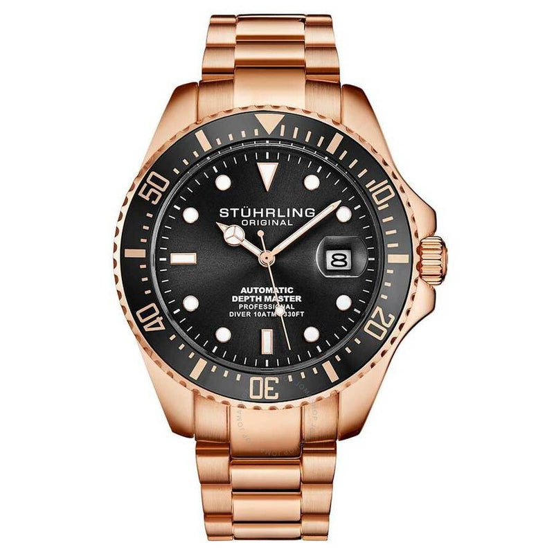 Stuhrling Original Aquadiver Black Dial Men's Watch M15721 - The Watches Men & Co