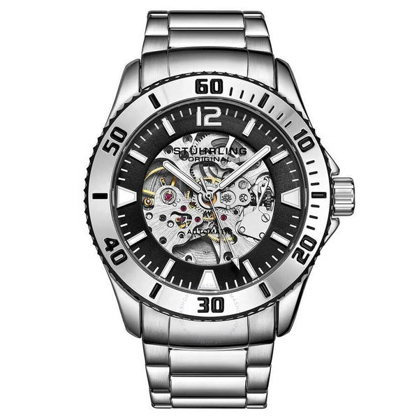 Stuhrling Original Aquadiver Black Dial Men's Watch M15818 - The Watches Men & Co