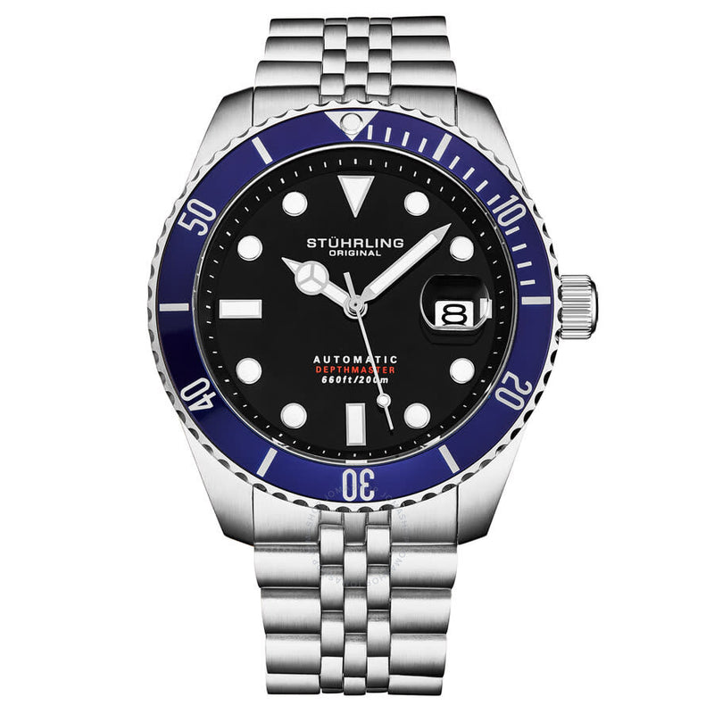 Stuhrling Original Aquadiver Automatic Black Dial Men's Watch M18017 - The Watches Men & Co