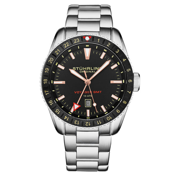 Stuhrling Original Aquadiver Quartz Black Dial Men's Watch M17220 - The Watches Men & Co