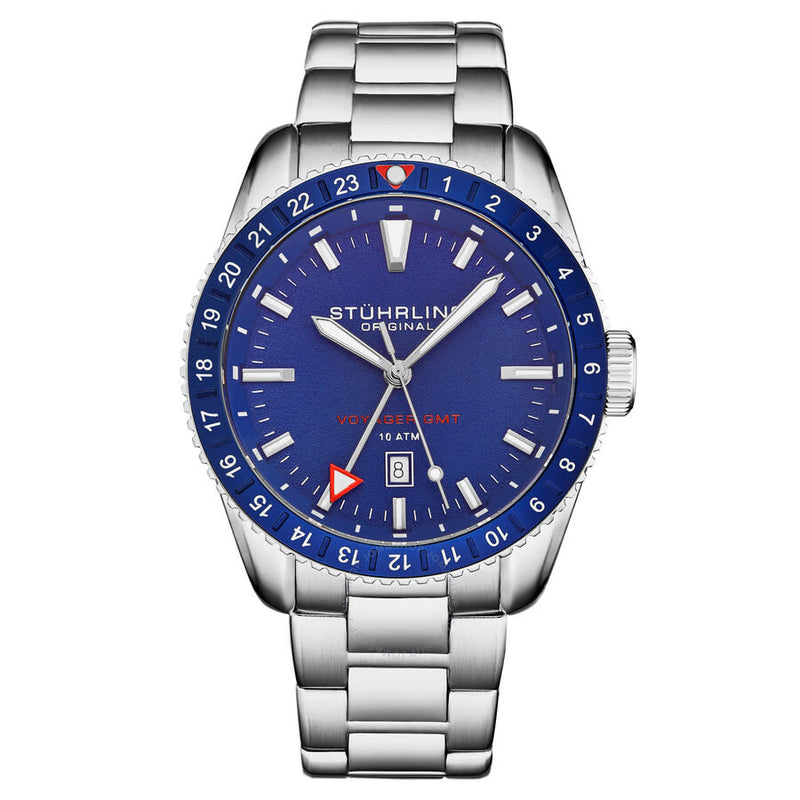 Stuhrling Original Aquadiver Quartz Blue Dial Men's Watch M17219 - The Watches Men & Co