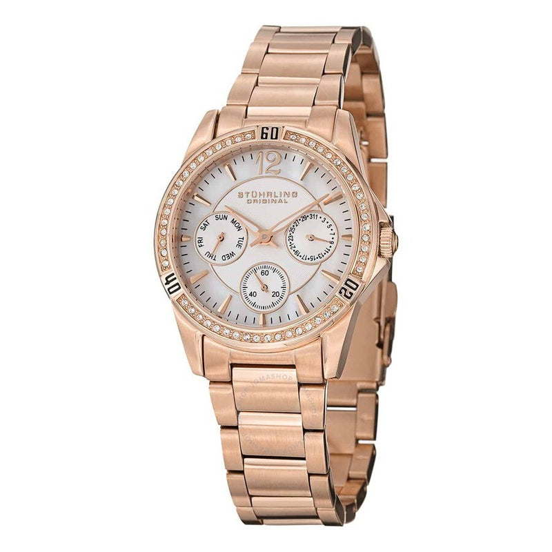 Stuhrling Original Aquadiver White Dial Ladies Watch M15536 - The Watches Men & Co