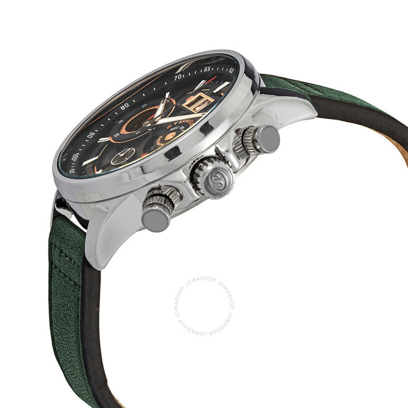 Stuhrling Original Aviator Black Dial Men's Watch M15540 - The Watches Men & Co #2