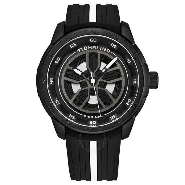 Stuhrling Original Aviator Black Dial Men's Watch M15581 - The Watches Men & Co