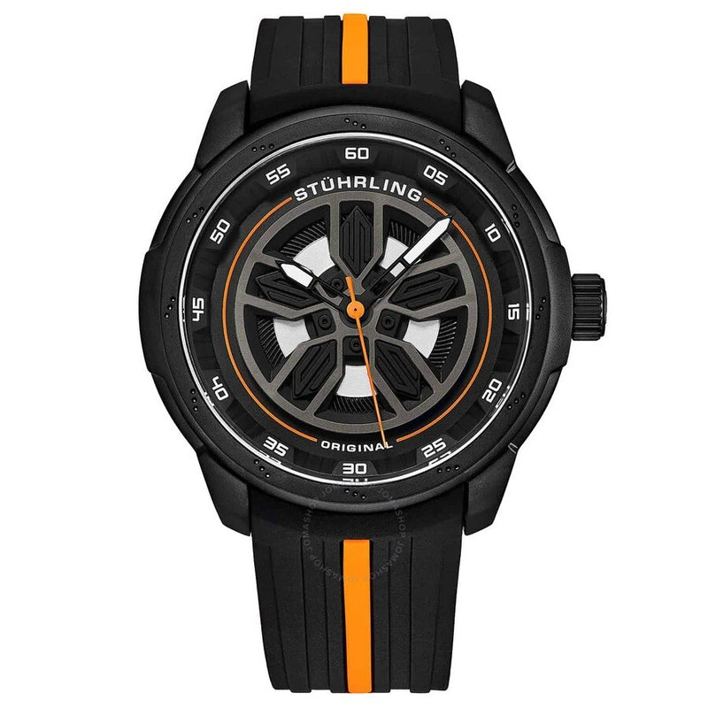 Stuhrling Original Aviator Black Dial Men's Watch M15582 - The Watches Men & Co