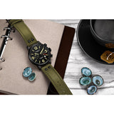 Stuhrling Original Aviator Chronograph Quartz Black Dial Men's Watch M17965 - The Watches Men & Co #4