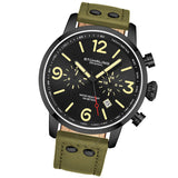 Stuhrling Original Aviator Chronograph Quartz Black Dial Men's Watch M17965 - The Watches Men & Co #2