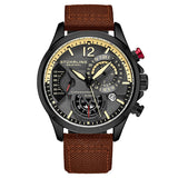 Stuhrling Original Aviator Chronograph Quartz Grey Dial Men's Watch M17974 - The Watches Men & Co