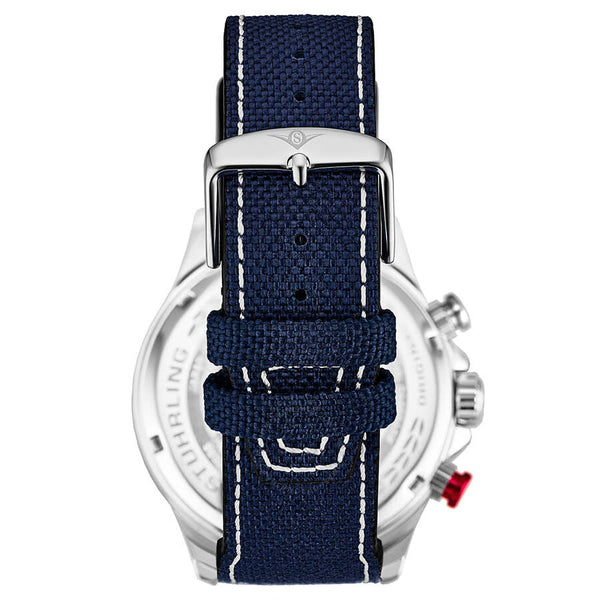 Stuhrling Original Aviator Quartz Blue Dial Men's Watch M13587 - The Watches Men & Co #2