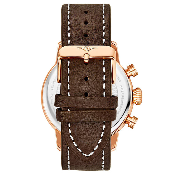 Stuhrling Original Aviator Quartz Blue Dial Men's Watch M13647 - The Watches Men & Co #2