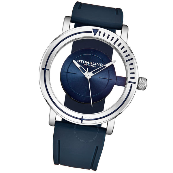 Stuhrling Original Aviator Quartz Blue Dial Men's Watch M16253 - The Watches Men & Co #2