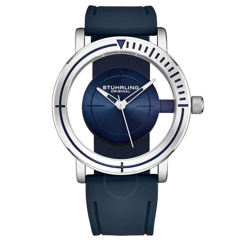 Stuhrling Original Aviator Quartz Blue Dial Men's Watch M16253 - The Watches Men & Co