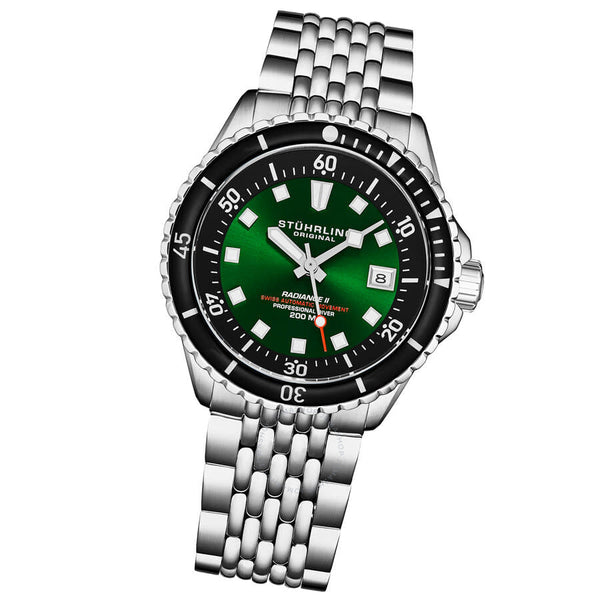 Stuhrling Original Depthmaster Automatic Green Dial Men's Watch M18012 - The Watches Men & Co #2