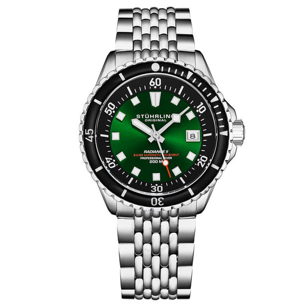 Stuhrling Original Depthmaster Automatic Green Dial Men's Watch M18012 - The Watches Men & Co