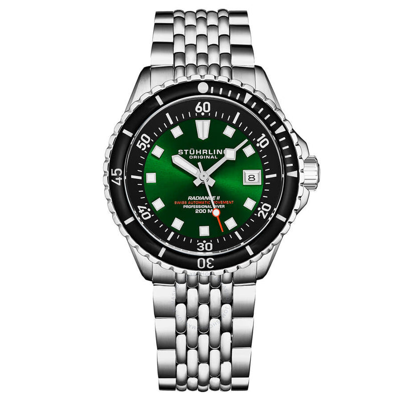 Stuhrling Original Depthmaster Automatic Green Dial Men's Watch M18012 - The Watches Men & Co
