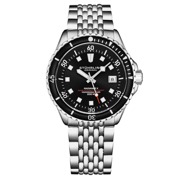 Stuhrling Original Depthmaster Automatic Black Dial Men's Watch M18010 - The Watches Men & Co