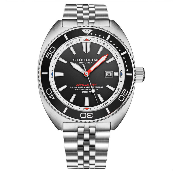 Stuhrling Original Depthmaster Automatic Black Dial Men's Watch M18014 - The Watches Men & Co