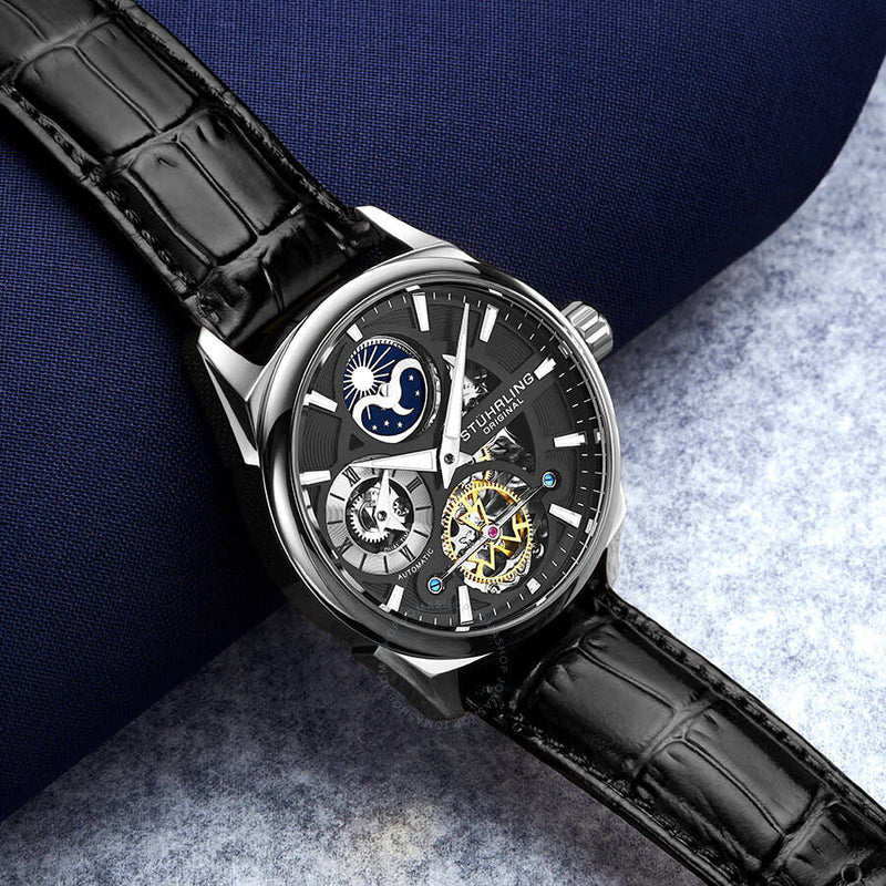 Stuhrling Original Legacy Automatic Black Dial Men's Watch M13599 - The Watches Men & Co #3