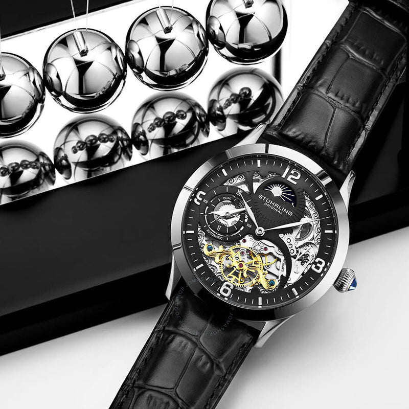 Stuhrling Original Legacy Automatic Black Dial Men's Watch M13601 - The Watches Men & Co #4
