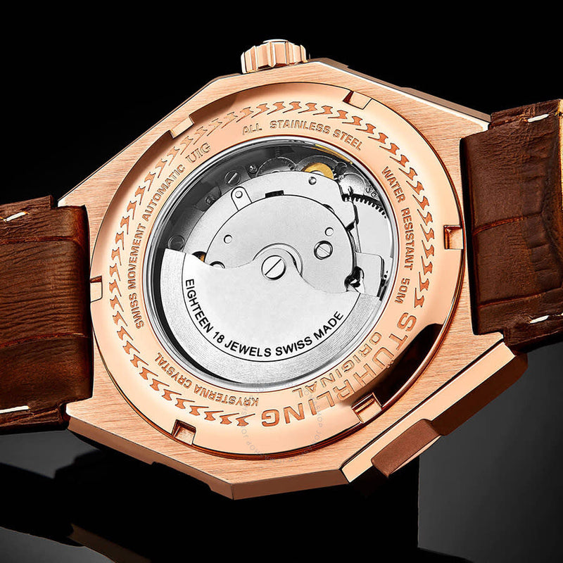 Stuhrling Original Legacy Automatic Brown Dial Men's Watch M13482 - The Watches Men & Co #3