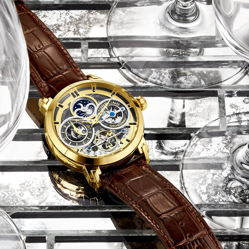 Stuhrling Original Legacy Automatic Gold Dial Men's Watch M13527#M13527 - The Watches Men & Co #7