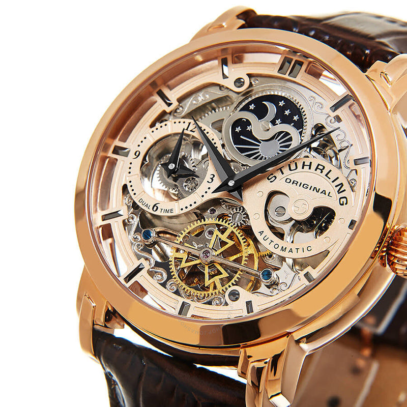 Stuhrling Original Legacy Automatic Rose Dial Men's Watch M13522#M13522 - The Watches Men & Co #7