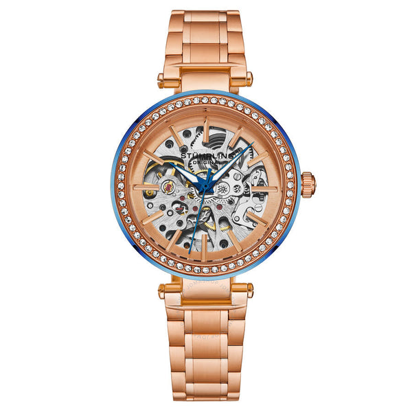 Stuhrling Original Legacy Automatic Rose Gold Dial Ladies Watch M17991 - The Watches Men & Co