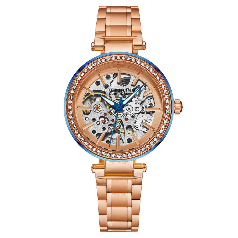Stuhrling Original Legacy Automatic Rose Gold Dial Ladies Watch M17991 - The Watches Men & Co