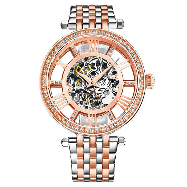 Stuhrling Original Legacy Automatic Rose Skeleton Dial Ladies Watch M13604 - The Watches Men & Co