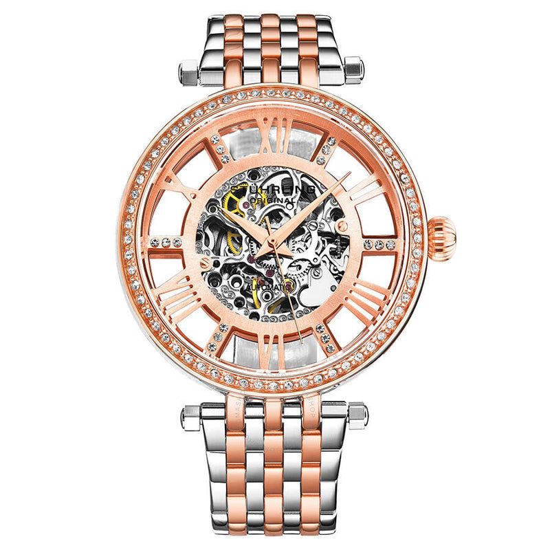 Stuhrling Original Legacy Automatic Rose Skeleton Dial Ladies Watch M13604 - The Watches Men & Co
