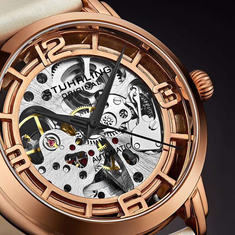 Stuhrling Original Legacy Automatic Silver Dial Ladies Watch M13626 - The Watches Men & Co #3