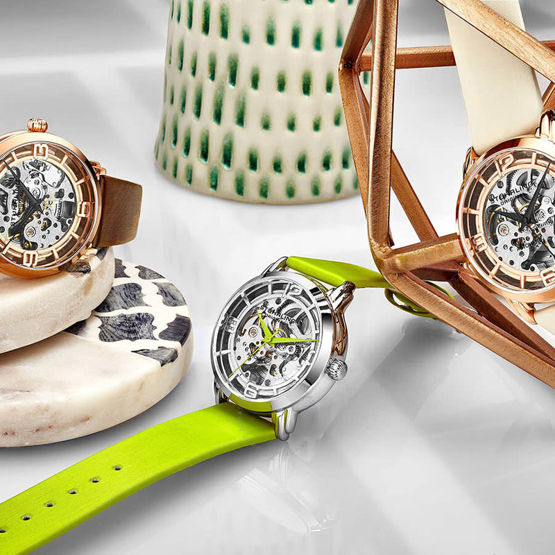 Stuhrling Original Legacy Automatic Silver Dial Ladies Watch M13635 - The Watches Men & Co #3