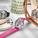 Stuhrling Original Legacy Automatic Silver Dial Ladies Watch M13636 - The Watches Men & Co #3