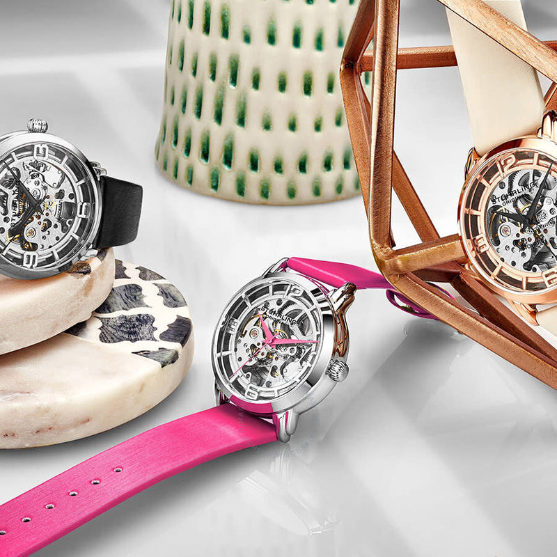 Stuhrling Original Legacy Automatic Silver Dial Ladies Watch M13636 - The Watches Men & Co #3