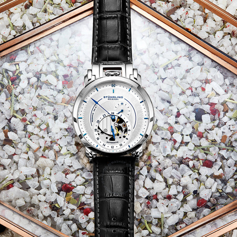 Stuhrling Original Legacy Automatic Silver Dial Men's Watch M13511 - The Watches Men & Co #4