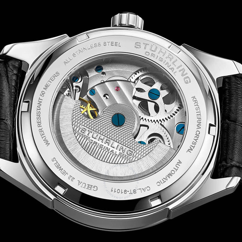 Stuhrling Original Legacy Automatic Silver Dial Men's Watch M13525 - The Watches Men & Co #3