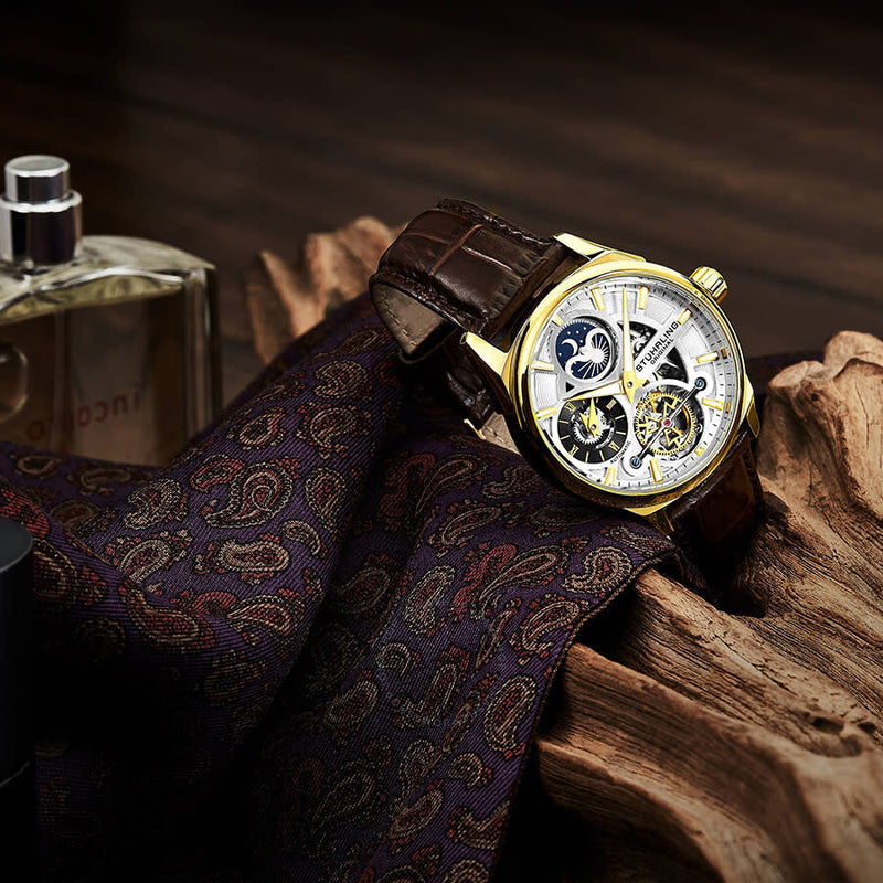 Stuhrling Original Legacy Automatic Silver Dial Men's Watch M13589 - The Watches Men & Co #4