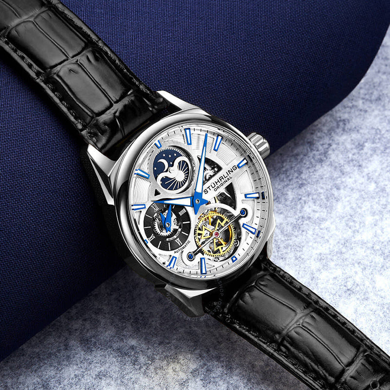 Stuhrling Original Legacy Automatic Silver Dial Men's Watch M13598 - The Watches Men & Co #4