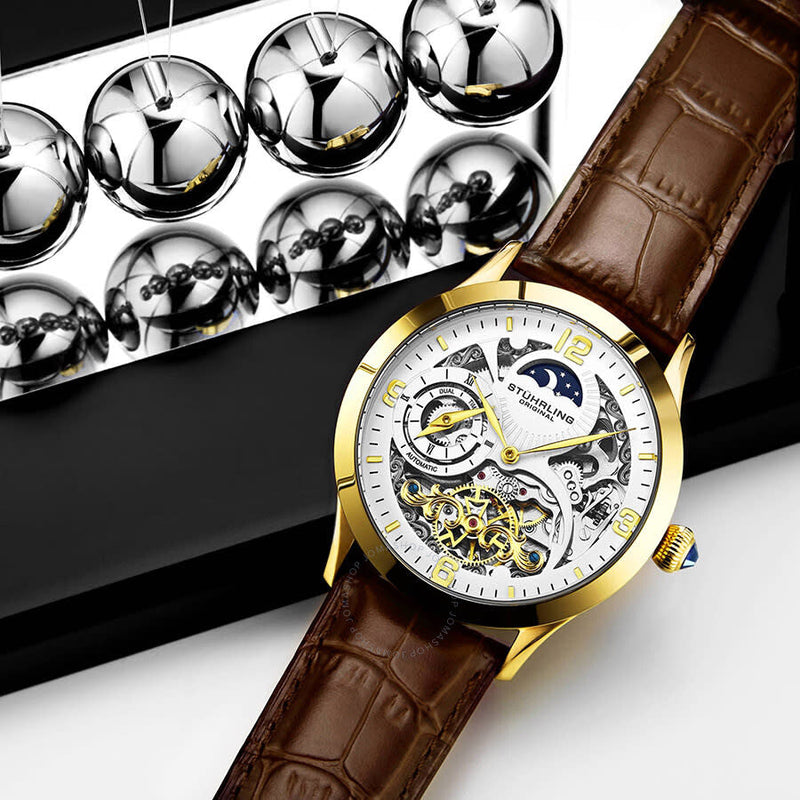 Stuhrling Original Legacy Automatic White Dial Men's Watch M13594 - The Watches Men & Co #4