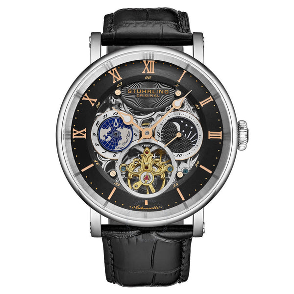 Stuhrling Original Legacy Chronograph Automatic Black Dial Men's Watch M18230 - The Watches Men & Co