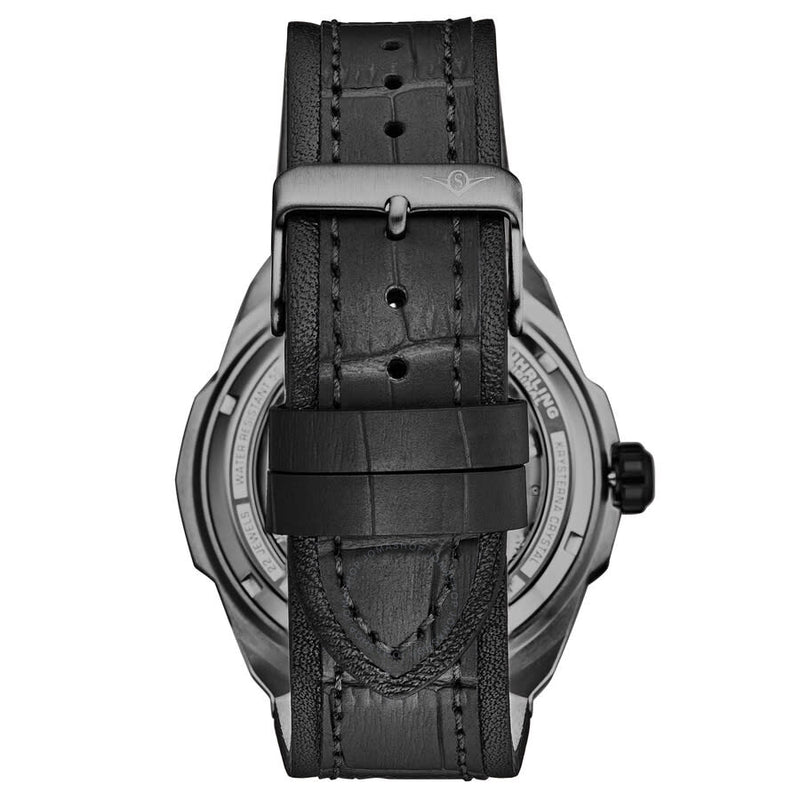 Stuhrling Original Legacy Chronograph Automatic Black Dial Men's Watch M18222 - The Watches Men & Co #2