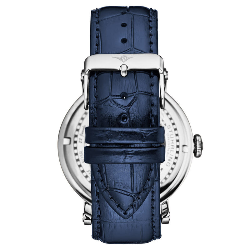 Stuhrling Original Legacy Chronograph Automatic Blue Dial Men's Watch M18229 - The Watches Men & Co #2