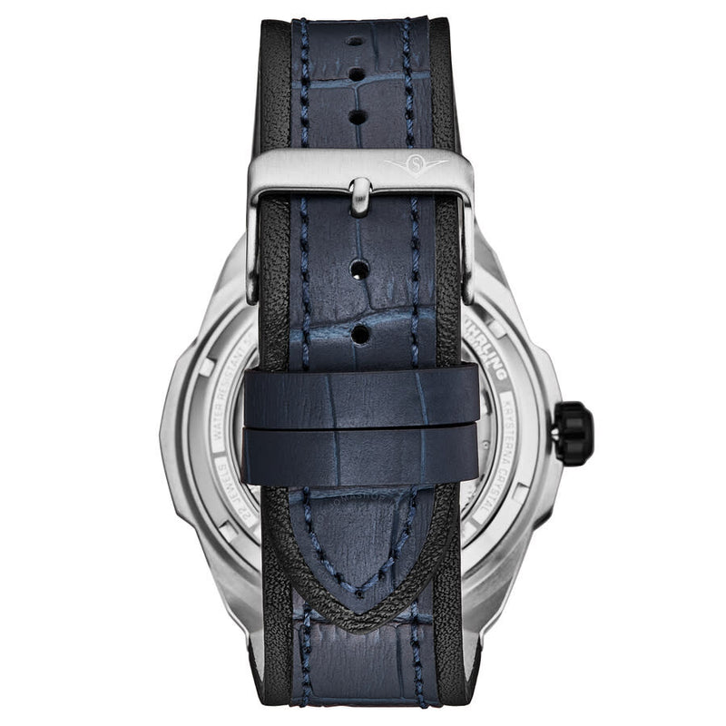 Stuhrling Original Legacy Chronograph Automatic Blue Dial Men's Watch M18221 - The Watches Men & Co #2