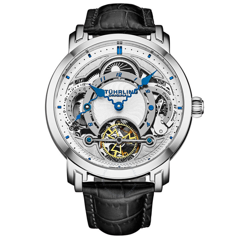 Stuhrling Original Legacy Chronograph Automatic Silver Dial Men's Watch M18232 - The Watches Men & Co